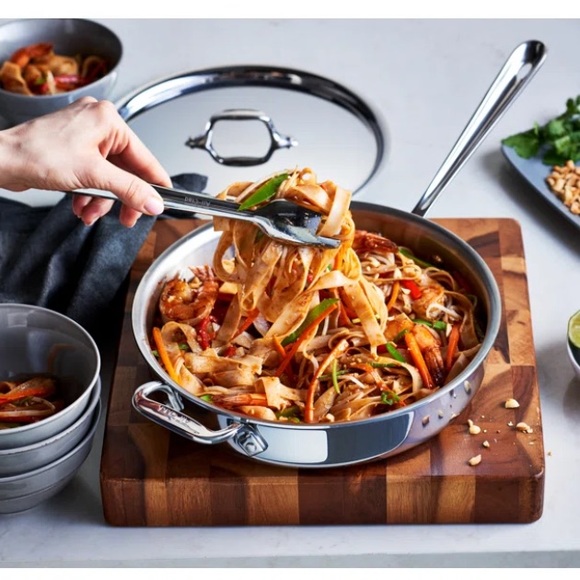 All Clad D3® Stainless Steel Saute Pan with Lid - Picture 17 of 17